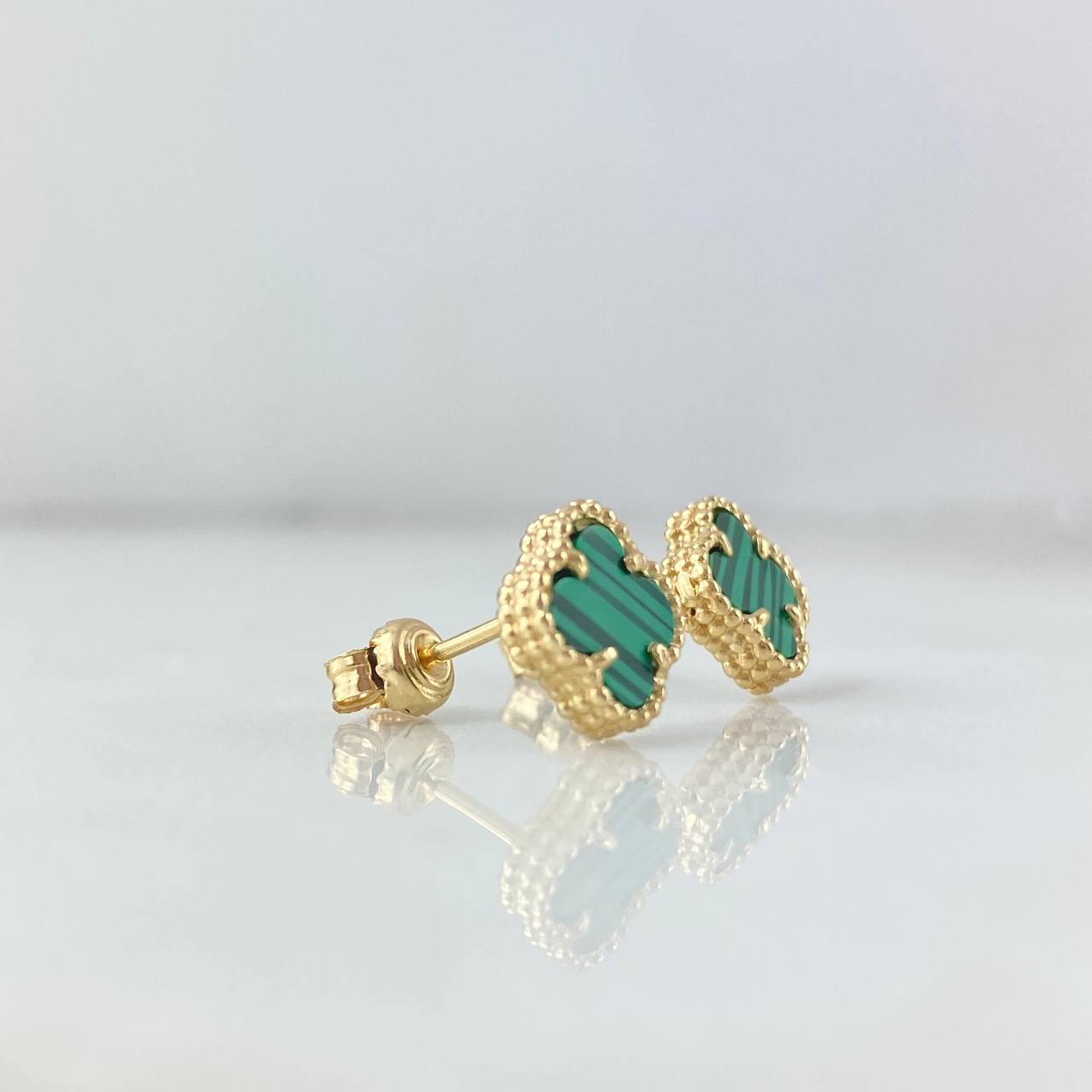 Topos Trebol VCyA 2.75gr / 1cm / Malaquita Verde Oro Amarillo +4 *