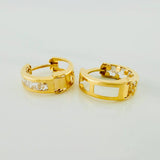 Candongas Carril 1.7gr / 1.3cm / Oro Amarillo 18K