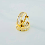 Candongas Carril 1.7gr / 1.3cm / Oro Amarillo 18K