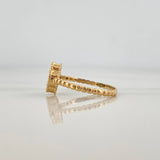Anillo Trebol Esferas 2.1 g / T6 3/4 Oro Amarillo 18K