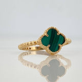Anillo Trebol Esferas 2.1 g / T6 3/4 Oro Amarillo 18K