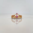 Anillo Corona Corazon 2.25 g / T6 1/2 Dos Oros Amarillo Blanco 18K
