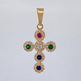 Dije Cruz Tupida 1.4 g / 2.6 cm Oro Amarillo 18K