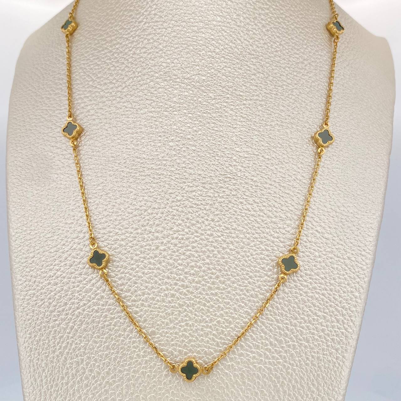 Cadena Trebol Aro Seguido 6.35gr / 46cm / 6mm Oro Amarillo +4 18K %