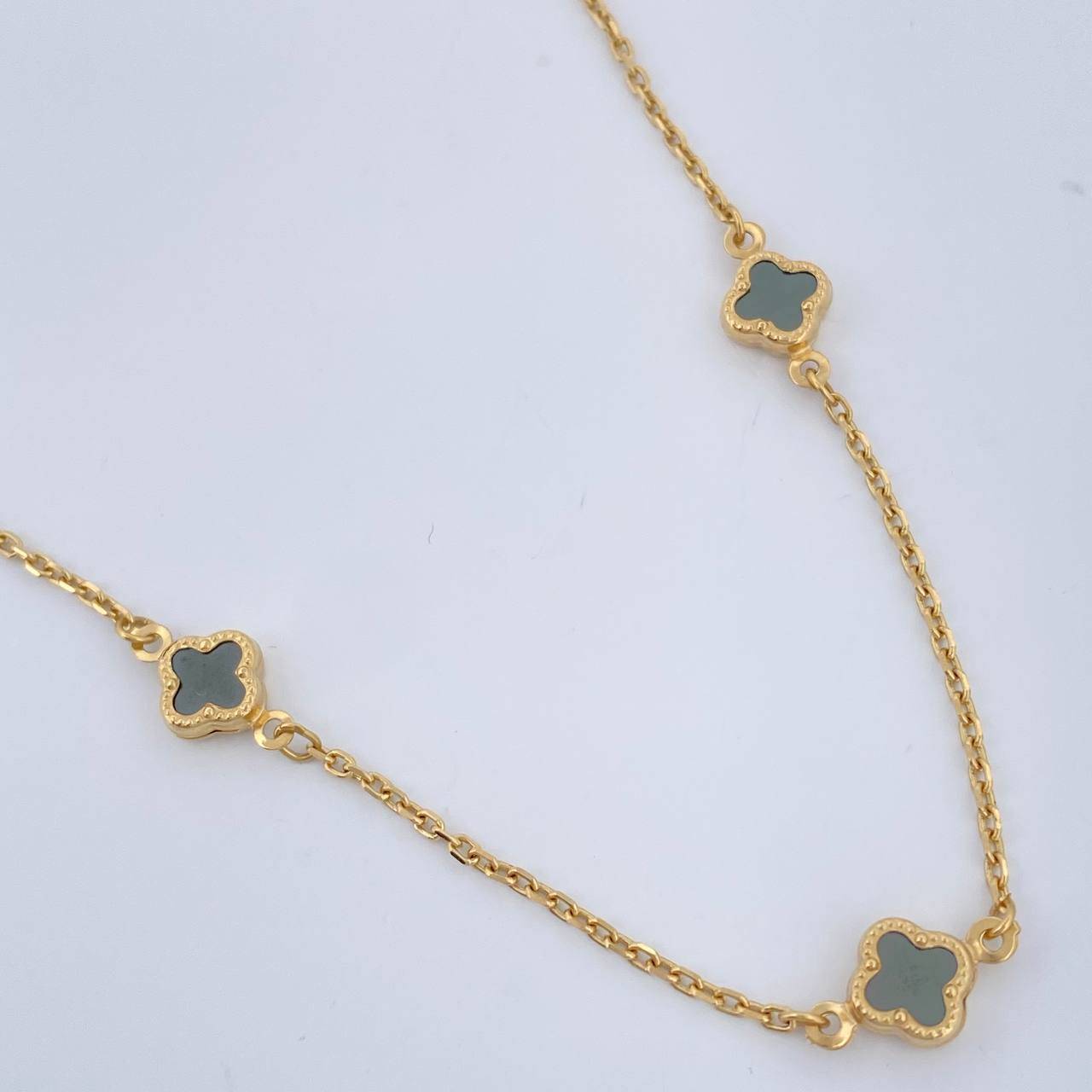 Cadena Trebol Aro Seguido 6.35gr / 46cm / 6mm Oro Amarillo +4 18K %