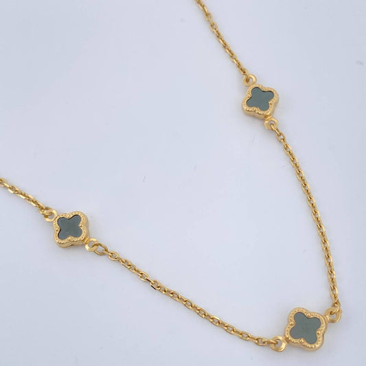 Cadena Trebol Aro Seguido 6.35gr / 46cm / 6mm Oro Amarillo +4 18K %