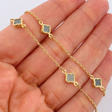 Cadena Trebol Aro Seguido 6.35gr / 46cm / 6mm Oro Amarillo +4 18K %