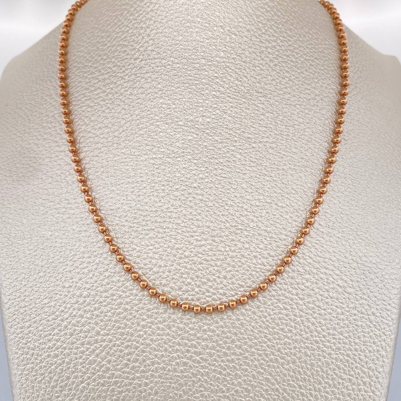 Cadena Militar 12.85gr / 60.5cm / 3mm Oro Rosa +3 18K %