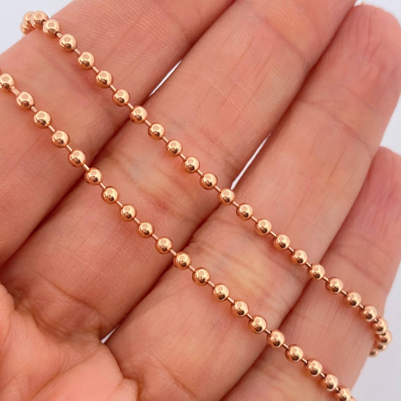 Cadena Militar 12.85gr / 60.5cm / 3mm Oro Rosa +3 18K %