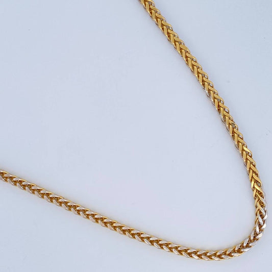 Cadena Franco 17.6gr / 60cm / 3.35mm Dos Oros Amarillo Blanco +3 18K %