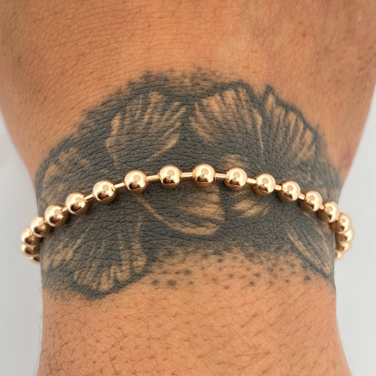 Pulso Tipo Militar 6.6gr / 20cm / 4mm Oro Rosa +3 18K %