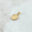 Dije Letra N Mate 0.55gr / 1.7cm / Circulo Cargador Bordeado Oro Amarillo 18K