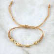 Pulsera Beige Retazo Rustico 0.7gr / 4mm Texturizado Oro Amarillo 18K ©