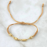 Pulsera Beige Retazo Rustico 0.7gr / 4mm Texturizado Oro Amarillo 18K ©