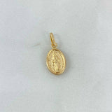 Dije Virgen Milagrosa 0.55gr / 2cm / Troquelado Oro Amarillo