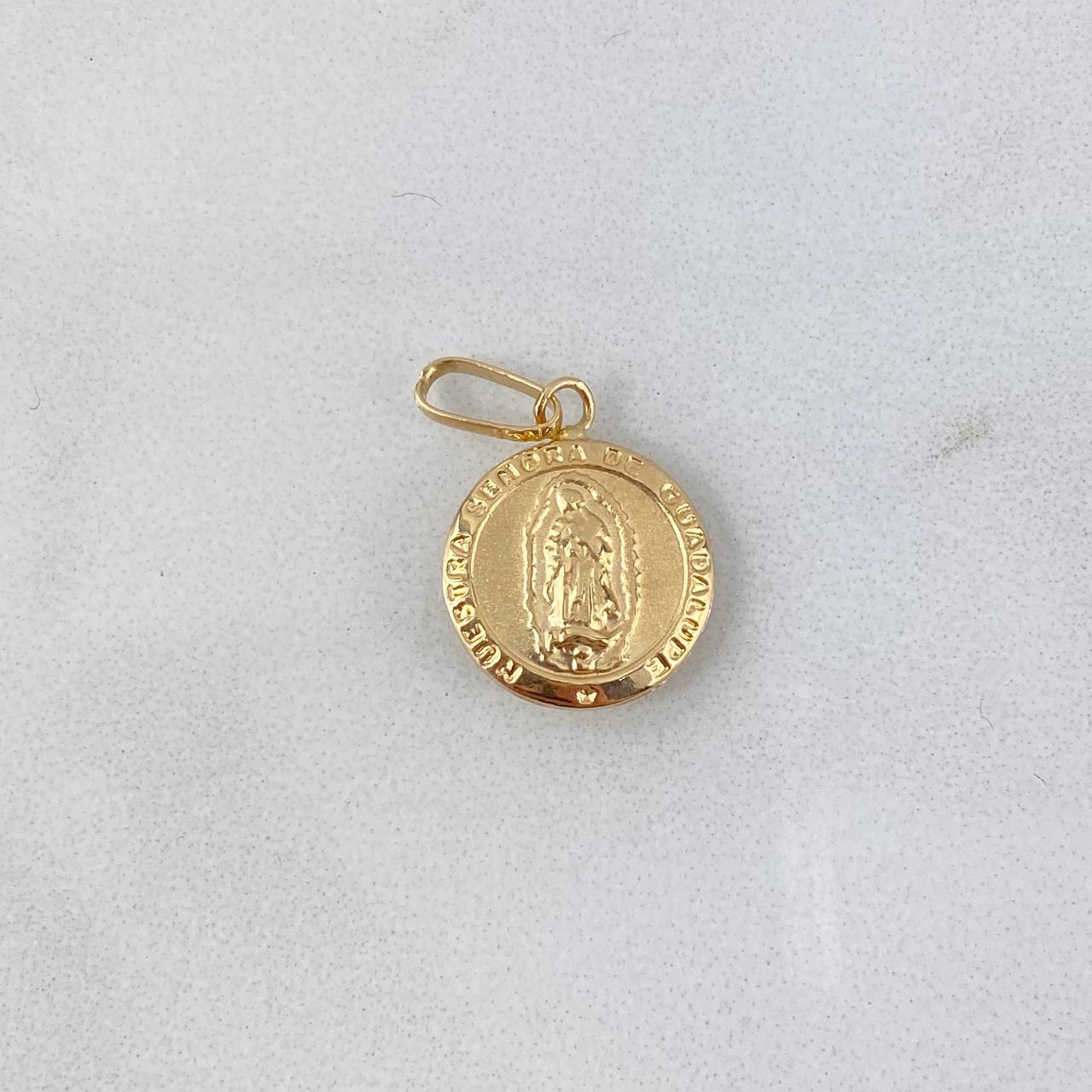 Dije Virgen de Guadalupe 0.6gr / 2cm / Circular Oro Amarillo