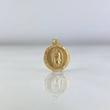 Dije Virgen de Guadalupe 0.6gr / 2cm / Circular Oro Amarillo