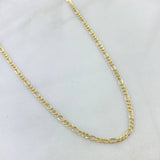 Cadena Figaro 3.1gr / 50cm / 2mm Oro Amarillo +0 *