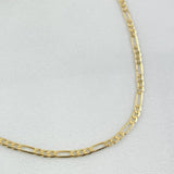 Cadena Figaro 1.8gr / 40cm / 2.1mm Oro Amarillo +1