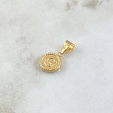 Dije Letra G 0.6gr / 1.7cm / Circulo Boreado Oro Amarillo 18K