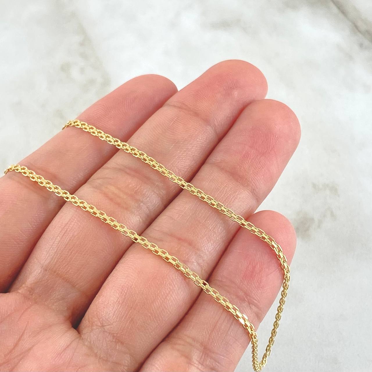 Cadena China 3.4gr / 50cm / +1 Oro 18K