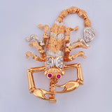 Dije Escorpion 16.5gr / 5.7cm / Dos Oros Blanco Rosa 18K $