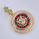 Dije Ruleta 11.7gr / 4cm / Tres Oros 18K $