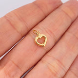 Dije Silueta Corazon 0.35gr / 1.5cm / Oro Amarillo 18K $