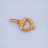 Dije Silueta Corazon 0.35gr / 1.5cm / Oro Amarillo 18K $