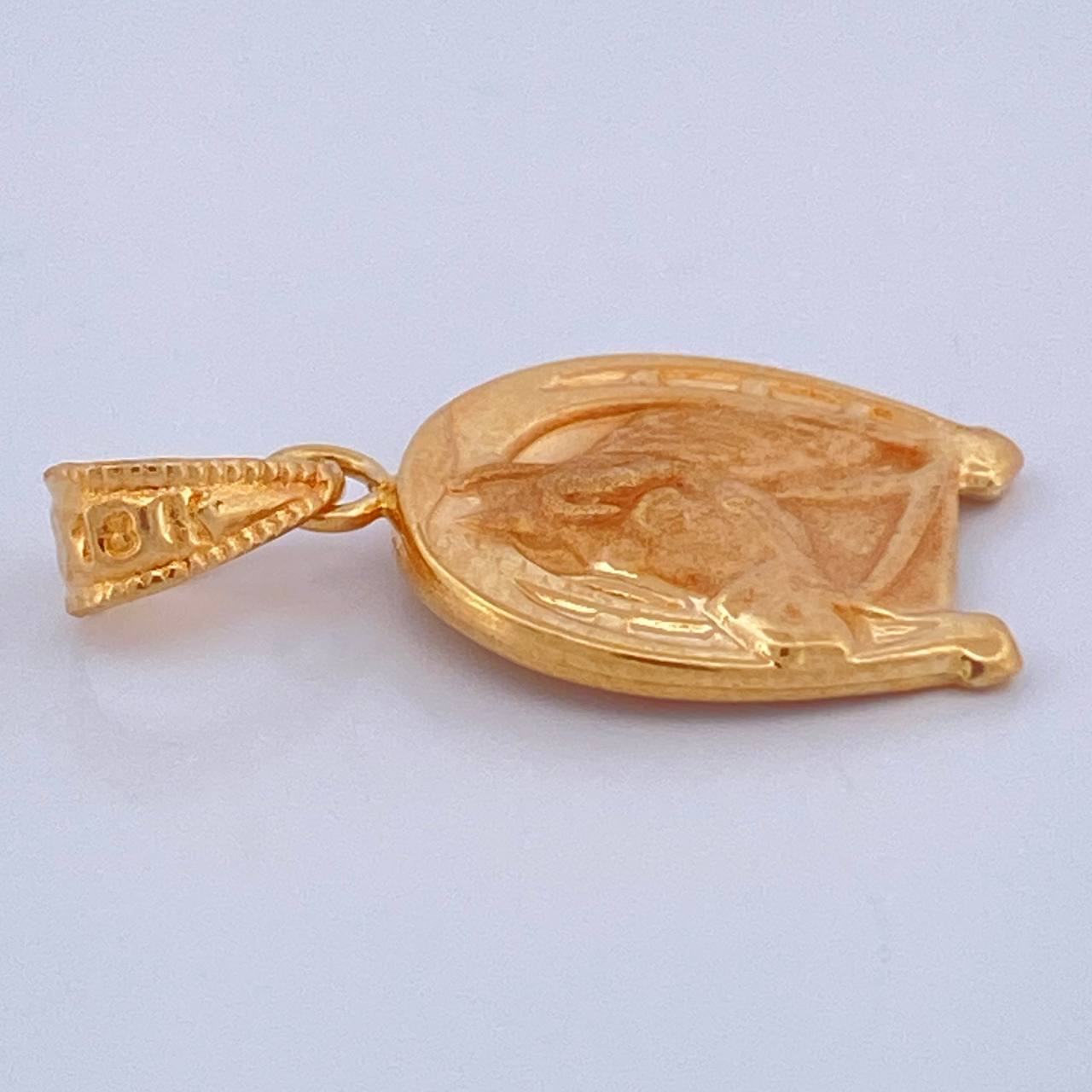 Dije Herradura Caballo 1.1gr / 2.5cm / Dos Oros Amarillo Rosa 18K $