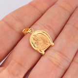 Dije Herradura Caballo 1.1gr / 2.5cm / Dos Oros Amarillo Rosa 18K $
