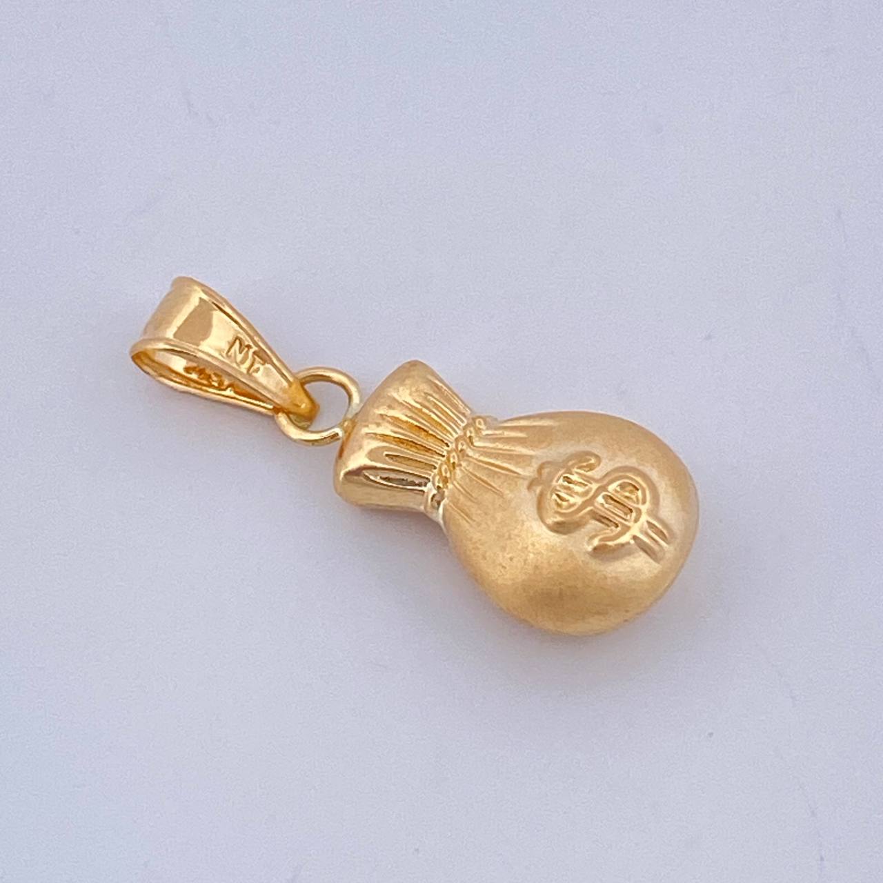Dije Bolsa De Dinero 0.75gr / 2.2cm / Oro Amarillo 18K $