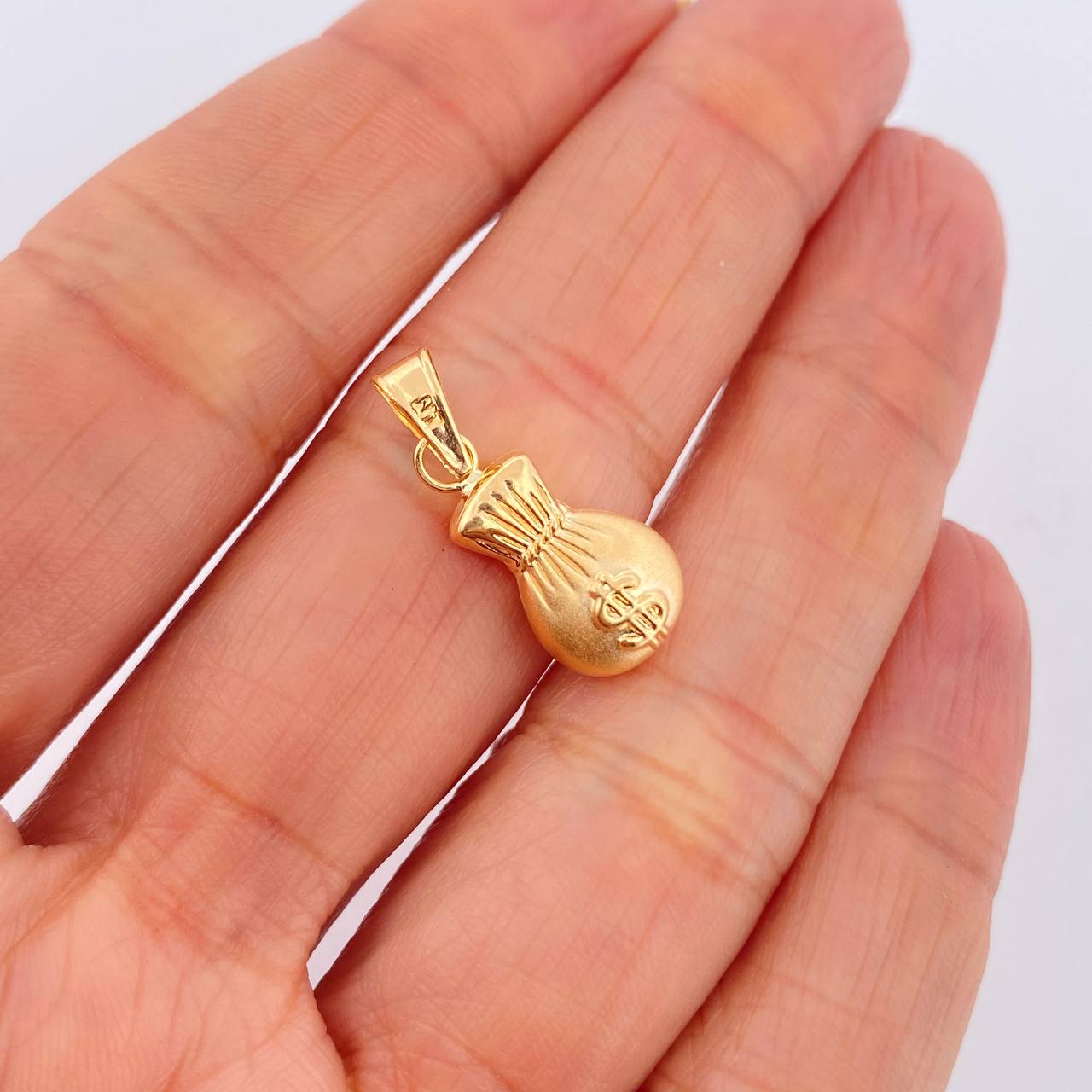 Dije Bolsa De Dinero 0.75gr / 2.2cm / Oro Amarillo 18K $