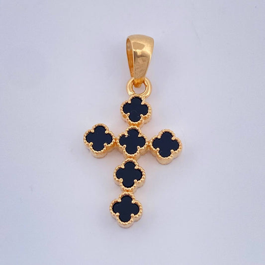 Dije Cruz Trebol 3.2gr / 3.3cm / Oro Amarillo 18K $