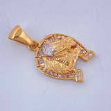 Dije Herradura Caballo 2.5gr / 2.6cm / Dos Oros Amarillo Blanco 18K $