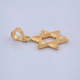 Dije Estrella De David 2.3gr / 3.7cm / Oro Amarillo 18K $
