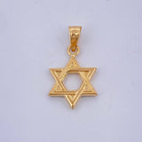 Dije Estrella De David 2.3gr / 3.7cm / Oro Amarillo 18K $