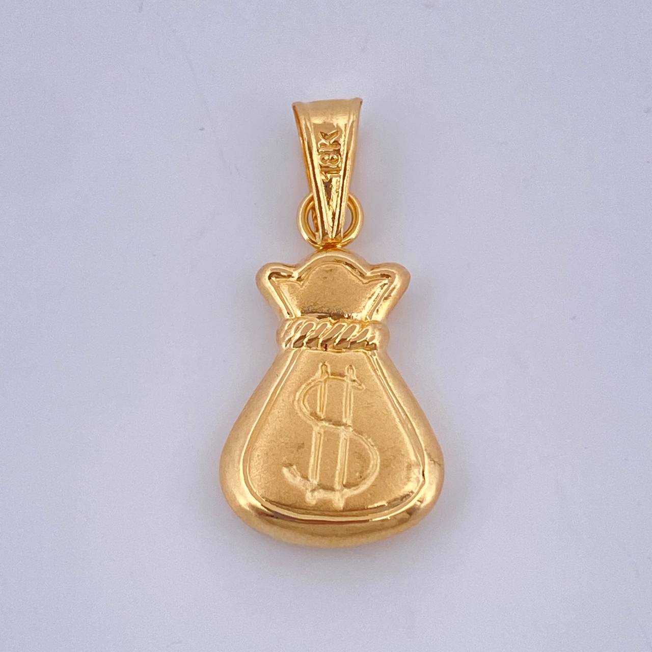 Dije Bolsa De Dinero 1.2gr / 3cm / Oro Amarillo 18K $