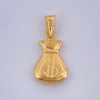 Dije Bolsa De Dinero 1.2gr / 3cm / Oro Amarillo 18K $