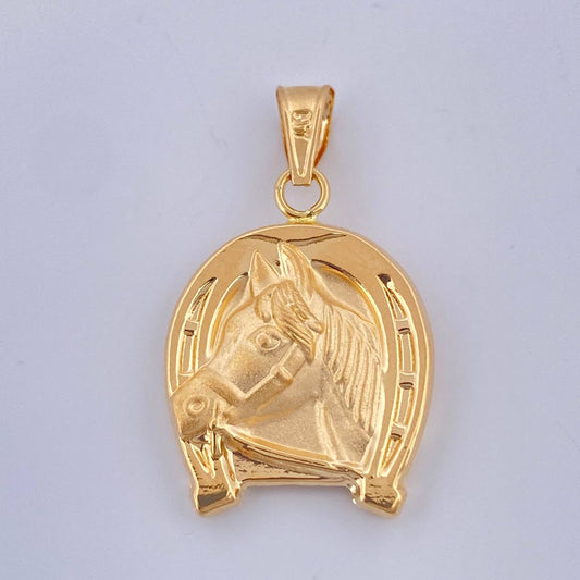 Dije Herradura Caballo 2.2gr / 3.2cm / Oro Amarillo 18K $