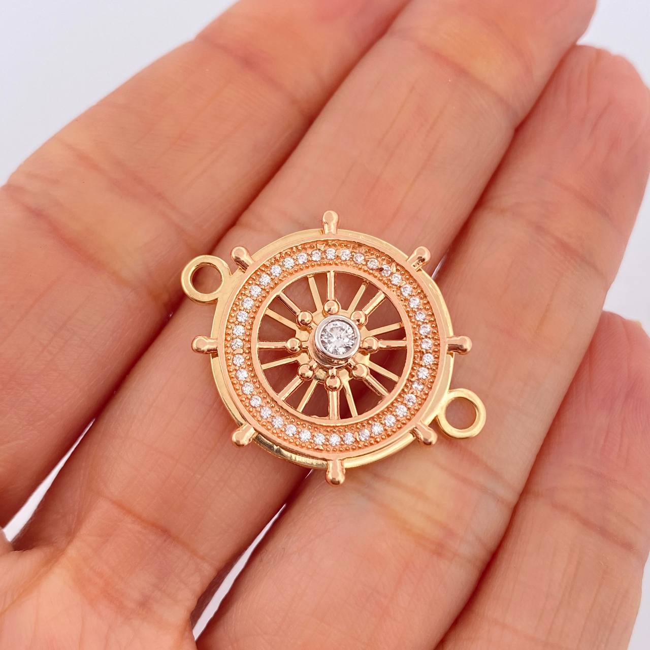 Herraje Timon 4.4gr / 3cm / Tres Oros 18K $