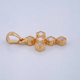 Dije Cruz Trebol 3.3gr / 3.3cm / Oro Amarillo Nac.Esp. 18K $