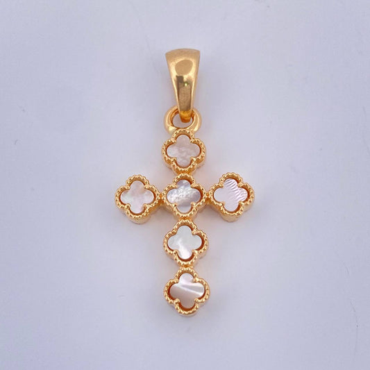 Dije Cruz Trebol 3.3gr / 3.3cm / Oro Amarillo Nac.Esp. 18K $