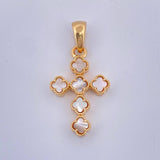 Dije Cruz Trebol 3.3gr / 3.3cm / Oro Amarillo Nac.Esp. 18K $