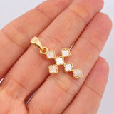 Dije Cruz Trebol 3.3gr / 3.3cm / Oro Amarillo Nac.Esp. 18K $