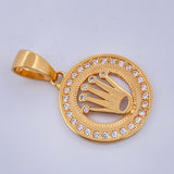 Dije Corona Rx 5gr / 3.4cm / Oro Amarillo 18K $