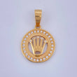 Dije Corona Rx 5gr / 3.4cm / Oro Amarillo 18K $