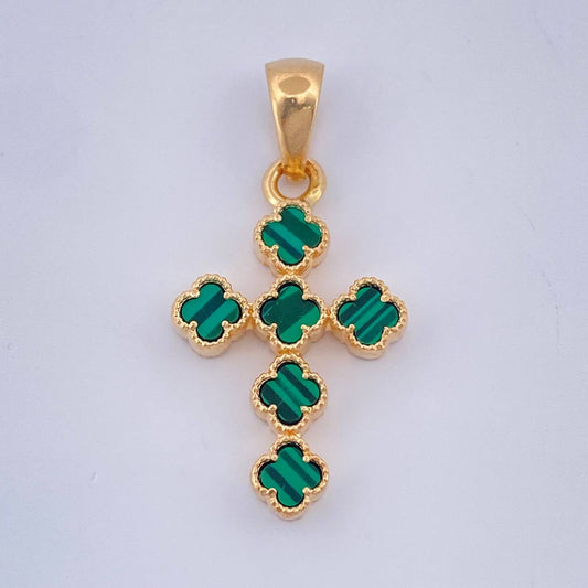 Dije Cruz Trebol 3.3gr / 3.3cm / Oro Amarillo Nac.Esp. 18K $