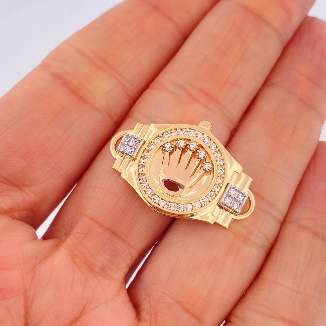 Herraje Correa Corona Rx 5.15gr / 2.8cm / Tres Oros 18K $