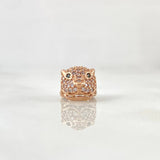 Herraje Cabeza Pantera 1.75gr / 1cm / Circones Blancos Verdes Oro Rosa 18K